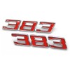 BBRP NEW 383 Front Fender Emblem Set Red Trim /