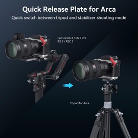 SMALLRIG Base Plate for Sony A7C II/A7CR, Bottom Mount Plate (Silver) with Built-in Quick-Release Plate for Arca, QD Socket, Strap Slot, 1/4"-20 and 3/8"-16 Threaded Hole - 4439