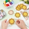 FINGERINSPIRE 8 Pcs Sun Sew on Appliques Gold Sunshine Embroidery