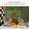 MACKENZIE-CHILDS Set of 3 Calico Mini Foil Bunny Figures, Spring