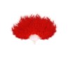 RED FEATHER HAND FAN LADIES BURLESQUE FANCY DRESS COSTUME by