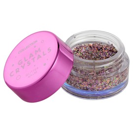 Collection Cosmetics Crystals Glitter Balm, Festival Glitter Makeup, Light-Weight Formula –No Need for Glue, Pinkie Promise