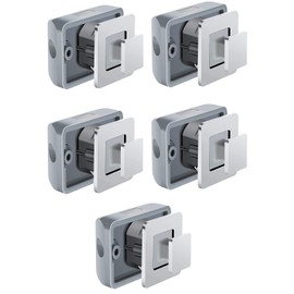 5PCS Cabinet Latch Lock Keyless Push Button Drawer Knob for RV Camper Yacht Boat Motorhome Chrome