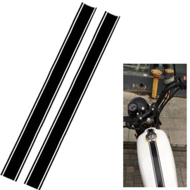 Aytile Bike Sticker Stripe Tank Body Reflective Line Motorcycle 1.8 x 19.7 inches (4.5 x 50 cm), Set of 2 (Black)