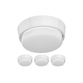 ledscom.de Inel GX53 Lamp Socket Round 90 mm Diameter Including LED Lamp 4.05 W 372 lm Warm White Pack of 4