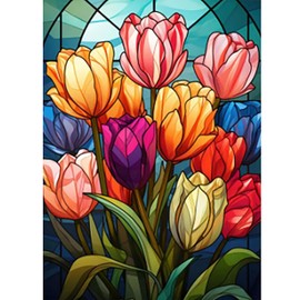 Flowers Diamond Painting for Adults-Flower 5D Diamond Art Painting Kit for Adults Beginners Full Drill Flower Diamond for Gifts Wall Decor Gem Arts 12x16 inch
