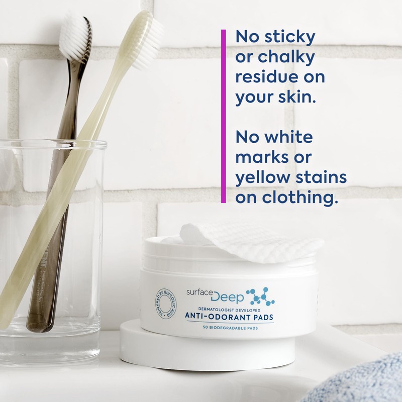 Surface Deep Anti-Odorant Pads – Deodorant Odor Prevention & Skin