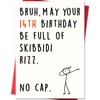 Smithtuy Funny 14th Birthday Card,Happy 14th Birthday Decorations & Gifts