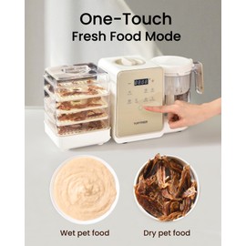 Pet Fresh Maker - Food Processor with Recipe for Dog Treats, DIY Cat Churu, Crunchy Treats, 10 Types of Homemade Pet Foods for Dog Birthday,7-in-1 Cooking Machine with Easy One-Step Touch Panel