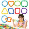 COLVWOFA 50PCS Baby Rings Toy Links Plastic Babies Teething Ring