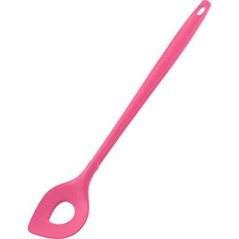 Sililkon Mixing Spoon with Hole (Pink)