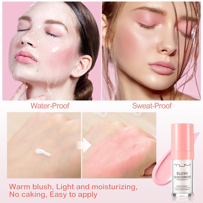 2Pcs TLM Blush Colour Changing, All Day Flawless Color Changing