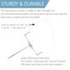 2pcs Premium Adjustable Gutter Downspout Extensions U Bracket, Heavy-Duty Galvanized