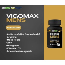 Vigomax Mens Multivitaminico Testo, Maca Arginina 60 Caps