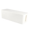 LALAFINA Plastic Cable Management Box Organizer White for Durable Cable