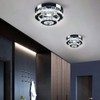 Cainjiazh Mini Chandelier LED Crystal Ceiling Light 2 Layers Flush