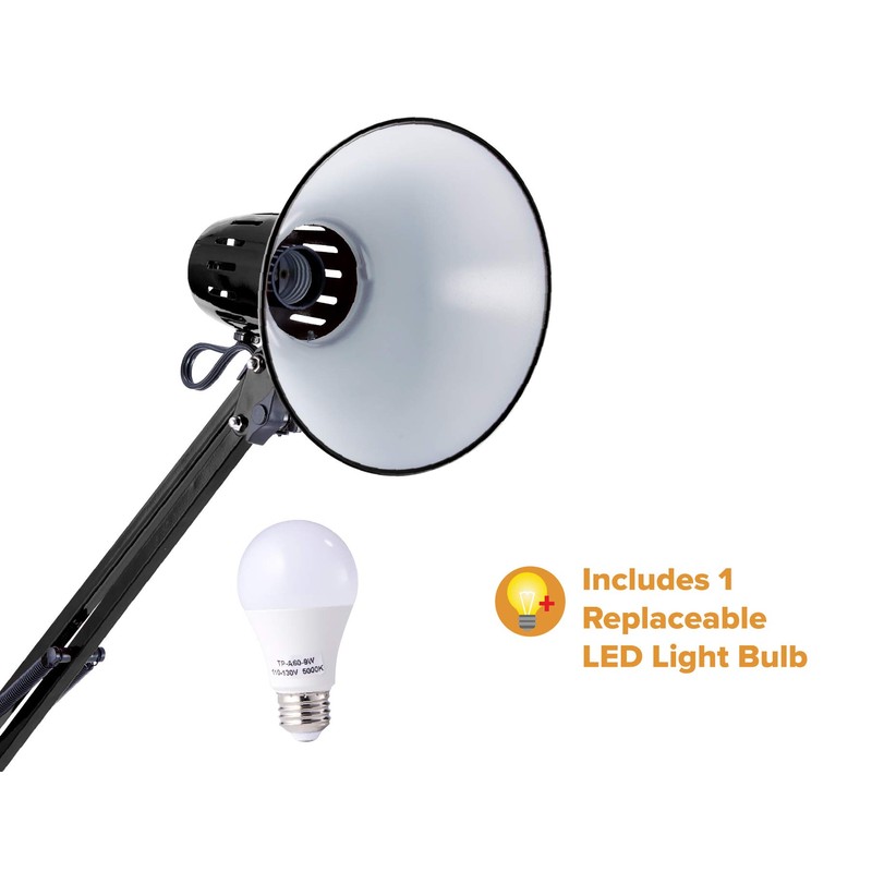 Bostitch Office VLF100D Swing Arm Desk Lamp, Metal, 36" Reach