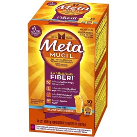 Metamucil 4-in-1 Psyllium Fiber Sugar-Free Single Serve Packets 30 Count