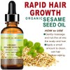 ORGANIC SESAME OIL, 100% Pure/Undiluted / Cold Pressed. 2oz -60