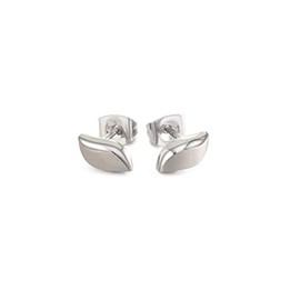 Boccia 05044-01 Stud Earrings Made of Polished Pure Titanium Silver Dimensions: Width: 4.6 mm, Height: 9.8 mm, Pure titanium, No Gemstone