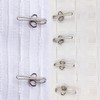 HRLORK 50 Pack Curtain Hooks Silver Metal Curtain Hooks Drapery