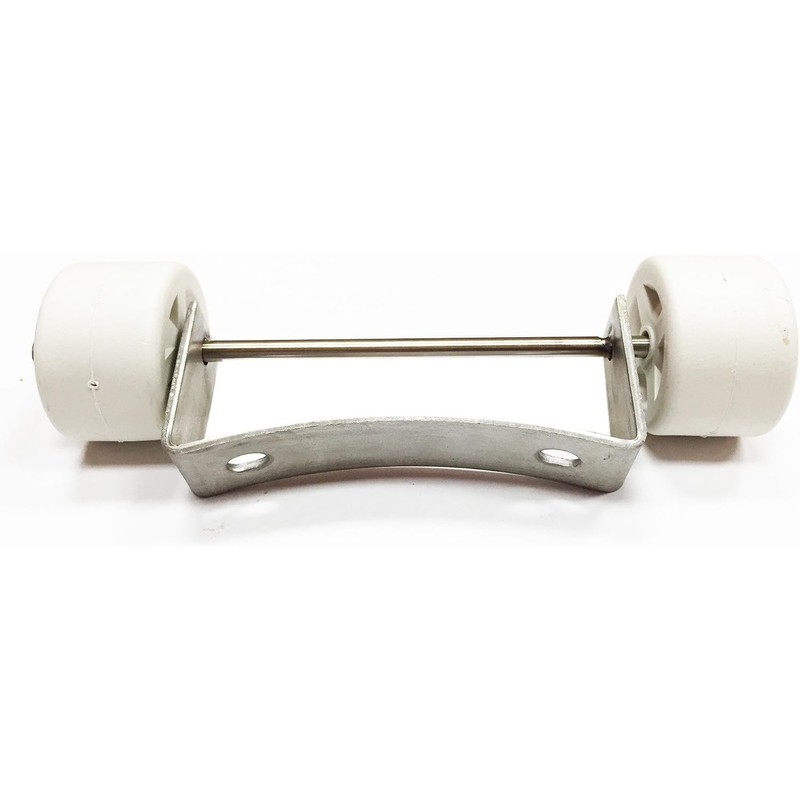 Universal Patio Heater Wheel Kit-Stainless Steel Silver Bracket + White