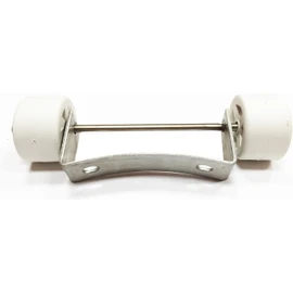 Universal Patio Heater Wheel Kit-Stainless Steel Silver Bracket + White Wheels,Patio Tall Propane Gas Patio Heater Wheels Replacement Movable Wheel-Easy to Move