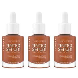 Catrice Catrice Nude Drop Tinted Serum Foundation, Nr. 095N, Nude, langanhaltend, mattierend, nat1rlich, f1r sensible Haut, vegan, ?lfrei, ohne Parf1m, ohne Alkohol, 3er Pack (3x30ml)
