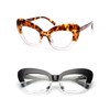 LUFF Cat Eye Oversized Reading Glasses For Women Fashion Strudy