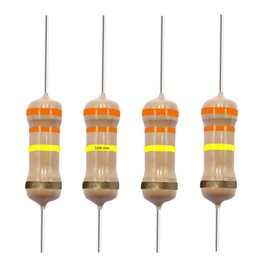 California JOS 330K Ohm Carbon Film Single Fixed Resistor 1/2 W (0.5 Watts) 5% Tolerance, (330K R, 330K ohm, 330K Ω) Resistor (40 Pack)