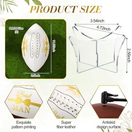 HyDren 6 Sets Groomsmen Football with Display Stand Groomsmen Proposal Gifts Will You Be My Groomsman Proposal Gifts Include 6 Football 6 Display Stand 1 Pump Groomsman Wedding Favors