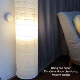 Paper Floor Lamp Shade, Minimalist Style Rice Paper Lamp Shade, Rice Paper Floor Lamp Shade for Living Room, Bedroom, Office Use (94 Cm 37 Inches)