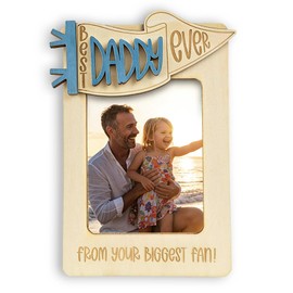 Fathers Day Visor Clip Dad Gifts from Daughter Son Wooden Car Picture Holder for Dad Birthday Gift Car Visor Photo Clip Fathers Day Decorations with Wooden Stand for Desk Display Fathers Day Gift