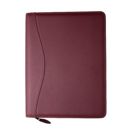 Planner Pad Spiral Bound Executive Size Cover, Fits 8 1/2 x 11” Size Planner Pages, Burgundy Faux Leather