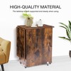 VIVOHOME Folding Sewing Craft Table, Rolling Sewing Machine Desk with
