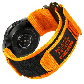 HEMSUT Wide Nylon Hook & Loop Watch Band with Metal Buckle, Quick Release 20mm/22mm for Outdoor Sports Smartwatches