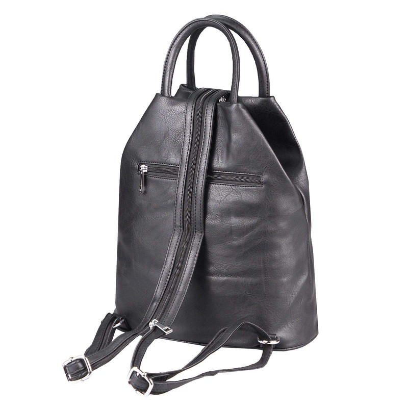 ITALYSHOP24.COM OBC Women's Backpack Shoulder Bag Leather Look Daypack Backpack