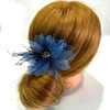 Women's Brooches 4pcs Organza Flower Feather Hair Clip Dancer Pin