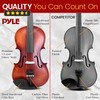 Pyle Full Size Beginner Violin Starter Kit, Violin Starter Package