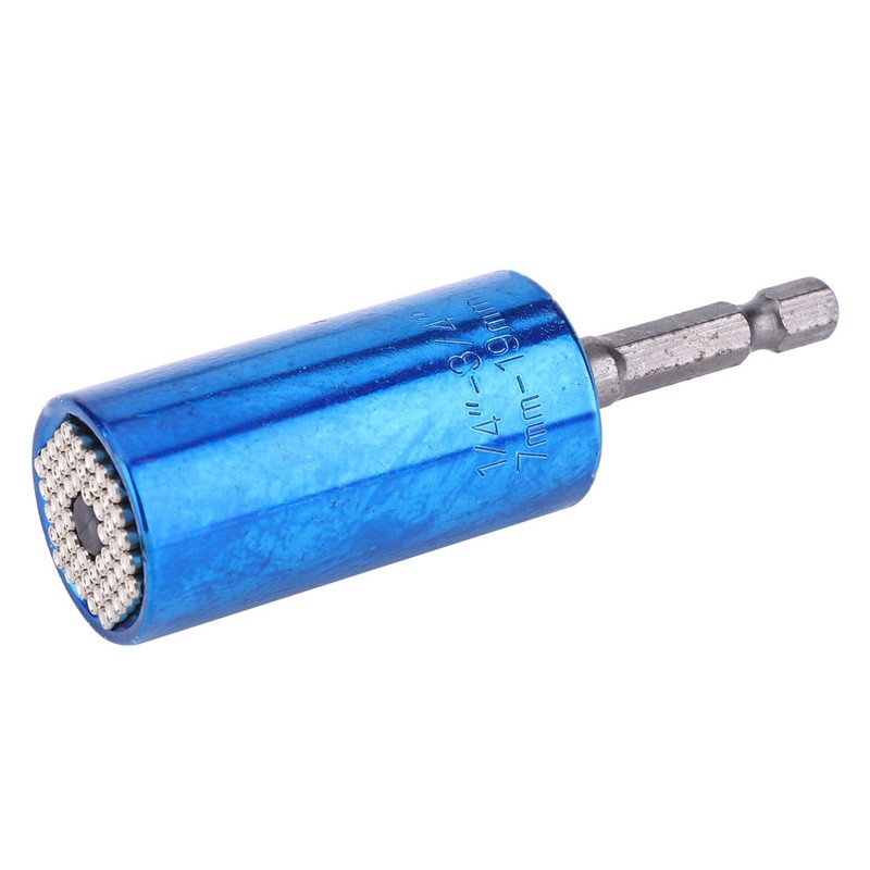 7-19mm Universal Socket Wrench Set with 3/8 inch Power Drill