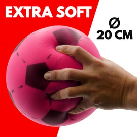 Kyto Softball 20 cm Foam Ball | Football for Outdoor and Indoor | Suitable for Children from 36 Months (1 Ball, Fuchsia)