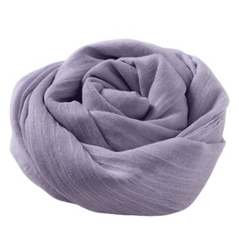 KOUMAKI Gauze Scarf, Large Scarf, Women's, UV Protection, Cotton Linen (Cool, Thin, Plain, Fluffy), Air Conditioning, Lightweight, Seaside, Travel, Cooling Prevention, Gift, Anniversary, ♡Lilac