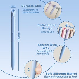 Colored Gel Pens Pastel Ink Colors Quick Dry Ink Pen, 6PCS 0.5mm Cute Gel Pens Pastel Pens,Aesthetic Gel Ink Pens Pastel Pens,Pastel Quick Dry Ink Pens,Fine Point Smooth Writing Pens,Pastel Gel Pens