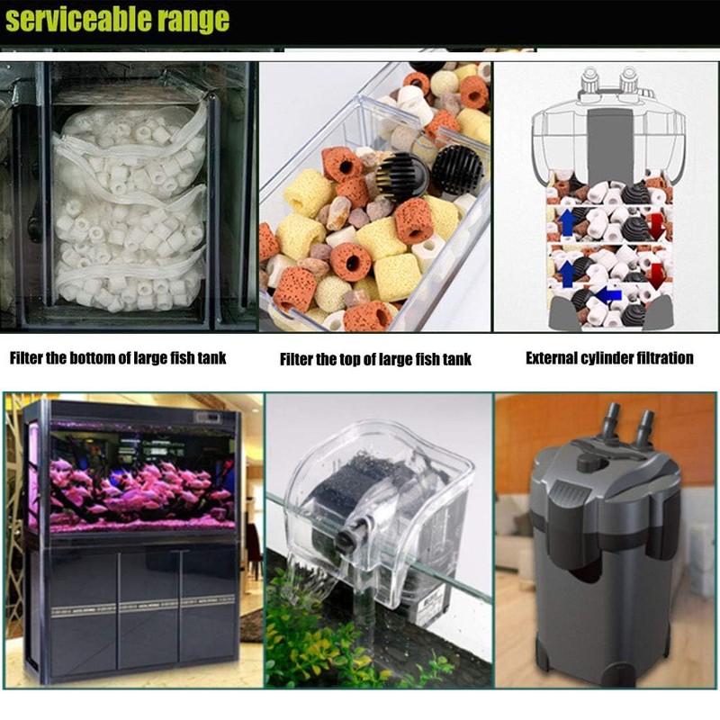Hamiledyi Aquarium Filter Media 12 in 1 Bio Balls Ceramic