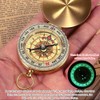 Harnovlis Luminous Navigation Compass Metal Pocket Compass with Whistle for