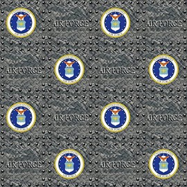 Cotton Fabric Sold by The Yard-United States Air Force USAF Cotton Quilting Fabric by SYKEL-1554AFQ
