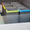 Emuca, waste sorting cut-out base, set of 2 bins height