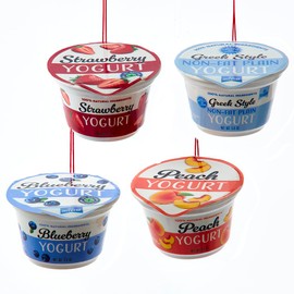 Kurt Adler Joghurt-Ornamente, 7,6 cm, 4 Stück