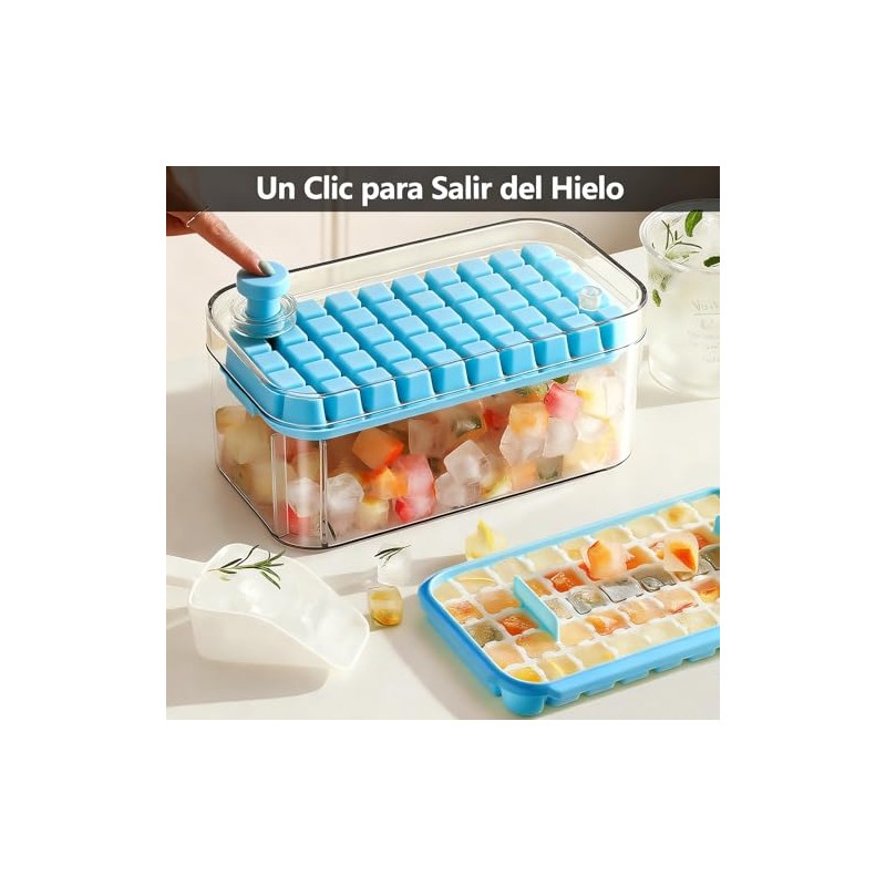 Molde para Hielos de 200 Cubitos, 4 Bandeja y Pala,