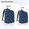 Duduho Nautical Anchor Navy Blue Backpack 15.7 Inch Laptop Backpack